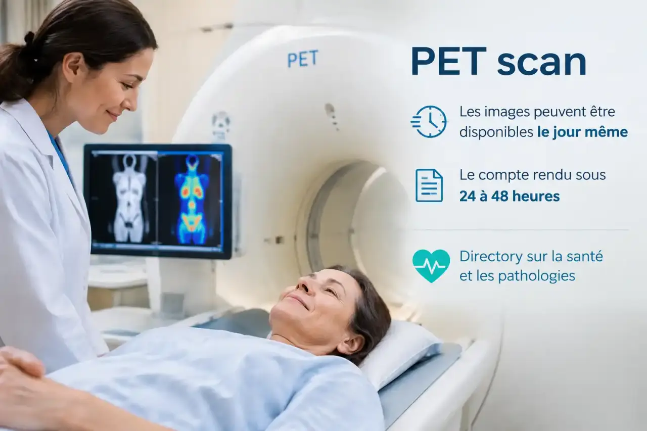PET scan : les images peuvent être disponibles le jour même, le compte rendu sous 24 à 48 heures