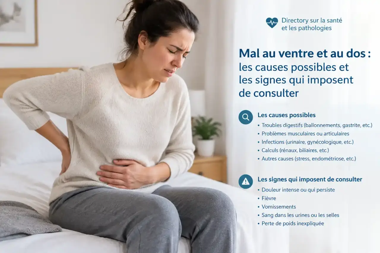 Mal au ventre et au dos : les causes possibles et les signes qui imposent de consulter